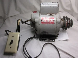 vintage Delco Thermotron Type A AC Motor A 8195 U.S.A. w/ wired switch - Picture 1 of 8