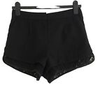 ASOS Black Lace Hem Dress Shorts. Size 6 UK. GUC