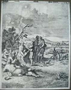 Bibel Mose Genesis Joseph Schafe Herde Kupferstich Melochior Küsell 1672 - Picture 1 of 2