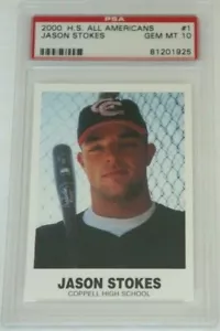 #4 2000 Coppell TX High School All Americans JASON STOKES Graded PSA GEM MINT 10 - Bild 1 von 1