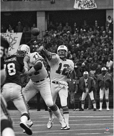 Bob Griese Miami Dolphins Unsigned Throwing Photograph Cover