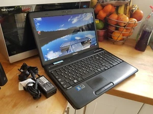 Toshiba C660 15.6 Inch HDMI Webcam Laptop Win 7 Core2Duo @2.2Ghz 500GB 4GB Ram - Picture 1 of 17
