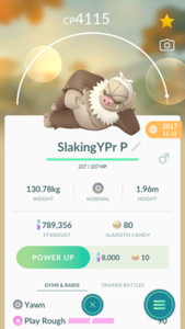 Pokemon Trade GO - Slaking 4000+ CP for PVP Master