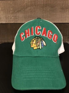 Chicago Blackhawks Adult Cap NHL Hockey Snapback Trucker Kick 10 Embroidered USA - Picture 1 of 3