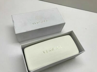 Versace Large Case Sunglasses W White Italy Women Made Authentic - Image 1 of 4