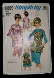 Vintage 1966 Simplicity Sewing Pattern 6809 Size 14-16 *UC FF ***Aprons - Picture 1 of 6