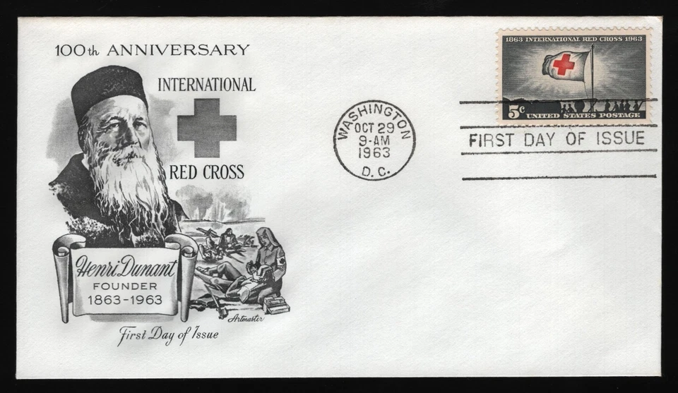 #1239 5c International Red Cross, Artmaster-Add. FDC **ANY 5=FREE SHIPPING** - Image 1 of 1