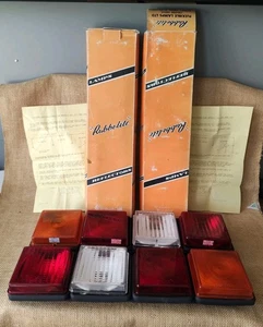 Vintage Rubbolite 314 Rare Pair Of Quad Rear Lamp Units Boxed With Instructions - Picture 1 of 24