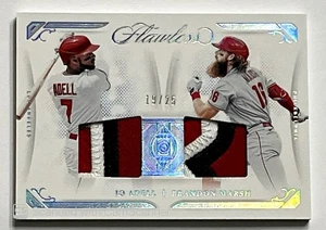 2022 Panini Flawless Jo Adell Brandon Marsh Silver Dual Patch /25 #DDM-JB Angels - Picture 1 of 2