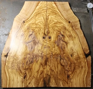 Figura de guitarra exótica de madera de olivo con correas de araña y línea de tinta .45" thk 2725 - Imagen 1 de 8