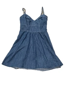 Express Denim Skater Minikleid Damen XS verstellbare Träger - Bild 1 von 6