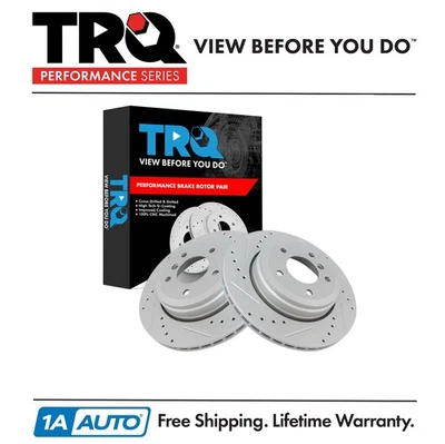 Juego de rotores de freno trasero TRQ para BMW 525i 2008-2010 2004-2007 528i 530i Foto 1 de 4