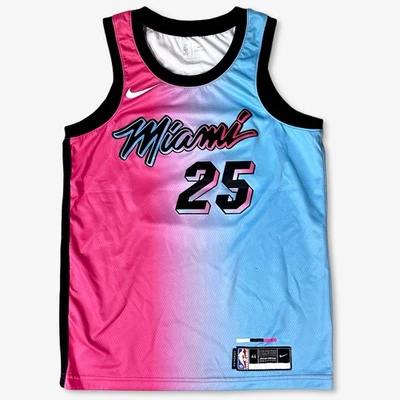 Camiseta Nike Kendrick Nunn Miami Heat Edición Vice City Swingman Rosa Azul M Foto 1 de 4