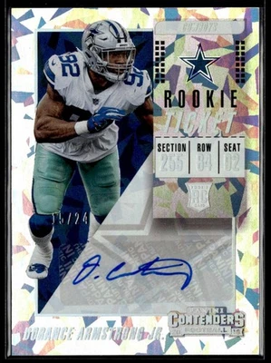 2018 Panini Contenders Cracked Ice - Dorance Armstrong Jr RC Auto /24 Dallas - Image 1 of 2