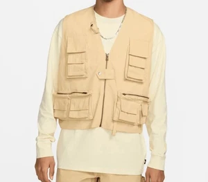 Nike Life Utility Cargo Vest Beige Sesame Men's Small FN3214-252 NWT $175 - Picture 1 of 10