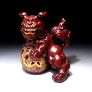 $BR29: Vintage Japanese Pottery Figurine, Fu Lion of Kutani Ware, Foo Dog - Picture 1 of 10