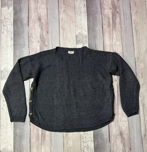 Maglione maglione Fatface donna collo barca UK 14 grande grigio acrilico C2 - Foto 1 di 15