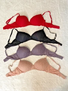 Victorias Secret Bra Bras 38C Lace Dream Angels Padded No Wire Lingerie Lot of 4 - Bild 1 von 14