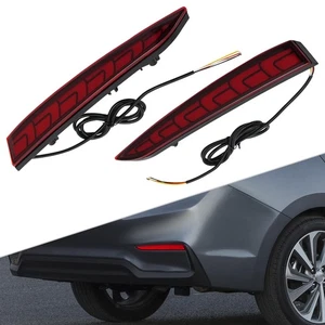 Left+Right LED Rear Bumper Reflector Light Kit For Hyundai Accent 2018-2022 - Picture 1 of 17