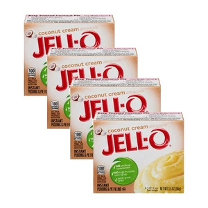 Jell-O Instant Pudding & Kuchen Füllung, Kokoscreme, 3,4 Unze (4er Pack)  - Bild 1 von 9