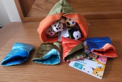 Disney Store mini tsum tsum camping tent Chip, Dale, Pluto, Goofy soft plush toy - Image 1 of 4