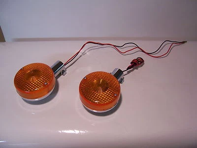 YAMAHA VIRAGO XV 750-920 CHROME REAR TURN SIGNALS - Image 1 of 2