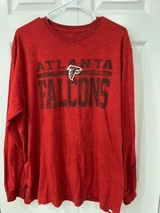 Majestic Atlanta Falcons Red Long Sleeve Shirt Men's Size 2XL Mint Condition - Picture 1 of 2