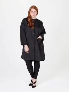 Lot 6 New Unbranded Stylist Big Shirt Snap Closure Salon Client Cover up Black - Picture 1 of 4