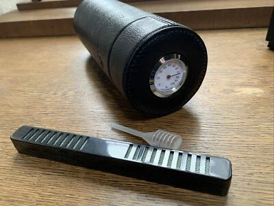 Humidor , Zigarrenetui Zedernholz , Reise Zigarren , Lederbox Hygrometer schwarz - Bild 1 von 4