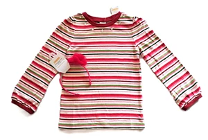 Girls GYMBOREE Cozy Owl t shirt set 7 NWT pink ivory striped headband 2012 bow - Picture 1 of 3