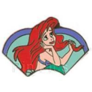 Disney Pin 68964 WDW Kleine Meerjungfrau Prinzessin Arielle sitzend hält ihre roten Haare - Bild 1 von 3
