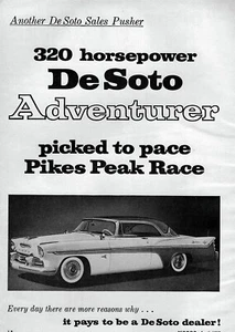 1956 De Soto Adventurer Coupe Original Print Ad - Picture 1 of 1
