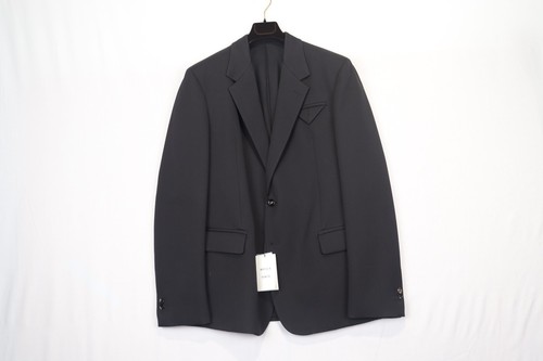 Blazer taschino Bottega Veneta o1rshd1123 logo petto in nero fondente nuovo con etichette 54