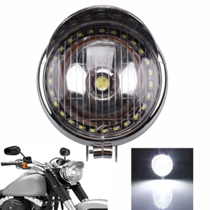 Motorcycle LED Front Headlight Head Lamp Driving Light For Harley Chopper Custom - Picture 1 of 10