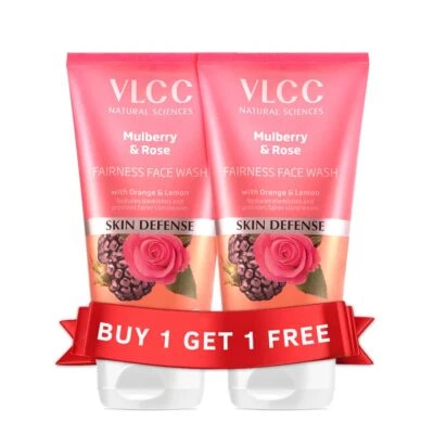 VLCC Mulberry Rose Face Wash 150ml x 2 Pack | Skin Brightening & Glow Care - Image 1 of 4
