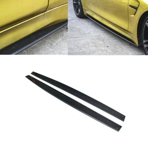 Real Carbon Fiber Side Skirts Extension Lip For BMW F80 M3 F82 F83 M4 14-20 19 P - Picture 1 of 8