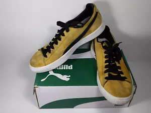 Scarpe da ginnastica Puma Clyde Bright Gold Puma nere scamosciate 361466-01 taglia 9M con scatola - Foto 1 di 12