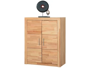 Büroschrank Aktenschrank klein Büro 2 Türen OFFICE FOUR Kernbuche teilmassiv - Bild 1 von 5