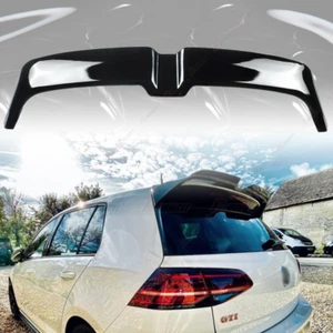 For GOLF Mk7 GTI & R 15+ Gloss Black Rear Roof Wing Lip Spoiler Body Kit - Picture 1 of 13