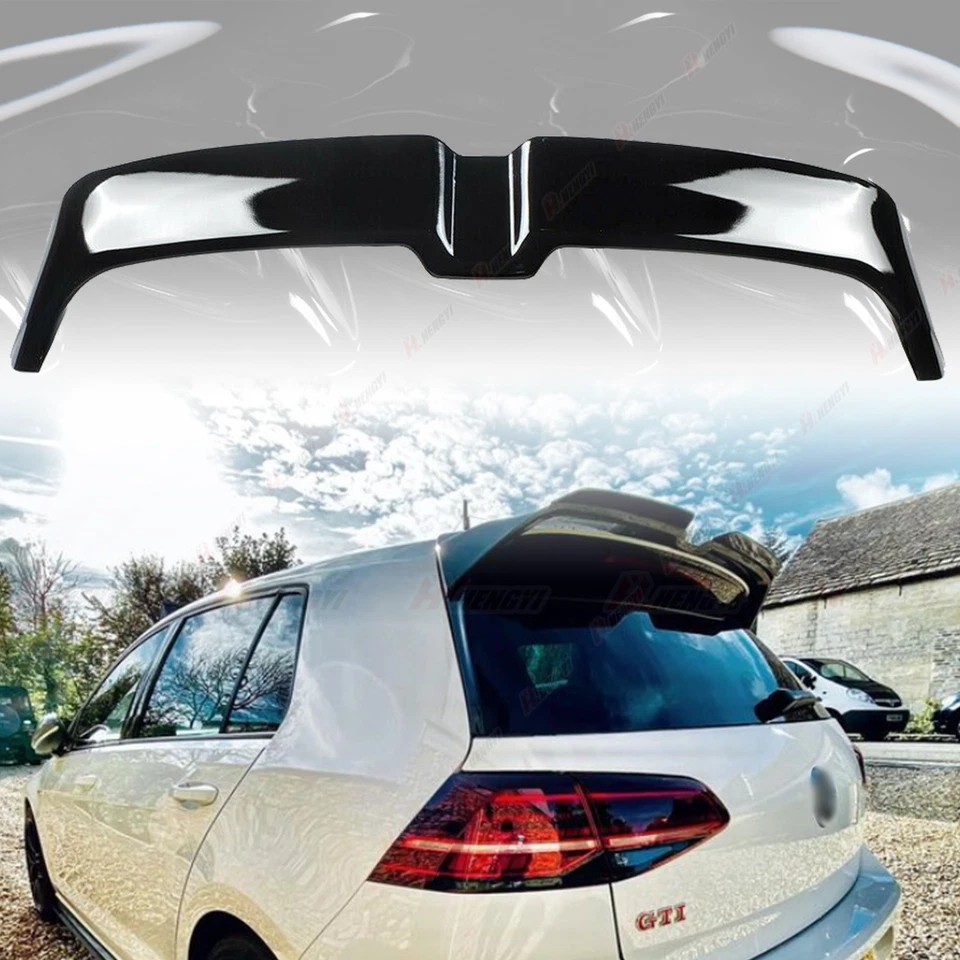 For   GOLF Mk7 GTI & R 15+ Gloss Black Rear Roof Wing Lip Spoiler Body Kit - Image 1 of 4