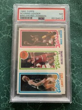 1980 Topps Larry Bird/Magic Johnson Rookie Card! PSA 7