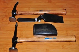 4 Piece Body and Fender Repair Set with Hickory Handles Martin 644K - Picture 1 of 5