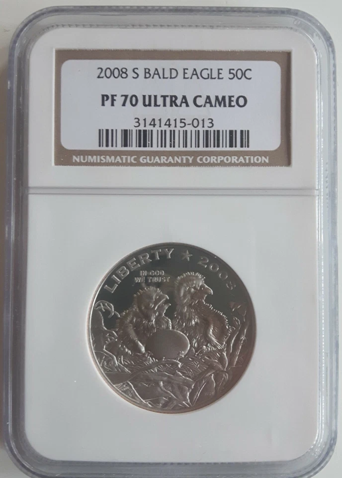 2008-S 50c Silver Bald Eagle NGC PF70 Ultra Cameo - Image 1 of 1