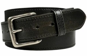 Classic Buckle Vintage Casual Jean Belt Genuine Leather Belt 1-1/2"(38mm) Wide - Picture 1 of 8