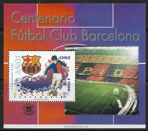 STAMPS-CHILE. 1999. Barcelona Football Club Miniature Sheet. SG: MS1872. MNH.  - Picture 1 of 1
