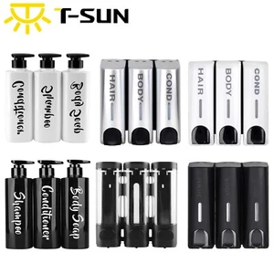 Wall Mounted Shampoo Soap Dispenser Shower Gel Shampoo Bathroom Liquid Pump - Picture 1 of 38