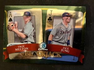 2022 Bowman Blackjack Troy Melton Jace Jung #BJ-9 Detroit Tigers - Picture 1 of 2
