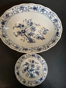 Double Pheonix Ironstone Ming Tree Oval Serving Bowl And Saucer - Picture 1 of 7