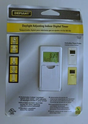 Defiant Daylight Adjusting Indoor Digital Timer 469 637 - Factory Sealed - Image 1 of 3