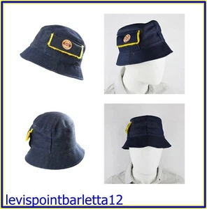 Levis cappello da pescatore uomo berretto caccia pesca donna di jeans blu L XL - Imagen 1 de 11